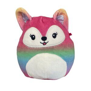Squishmallows 5" Xenia Fox Pink Rainbow Plush Colorful Squad Plush NO Tag